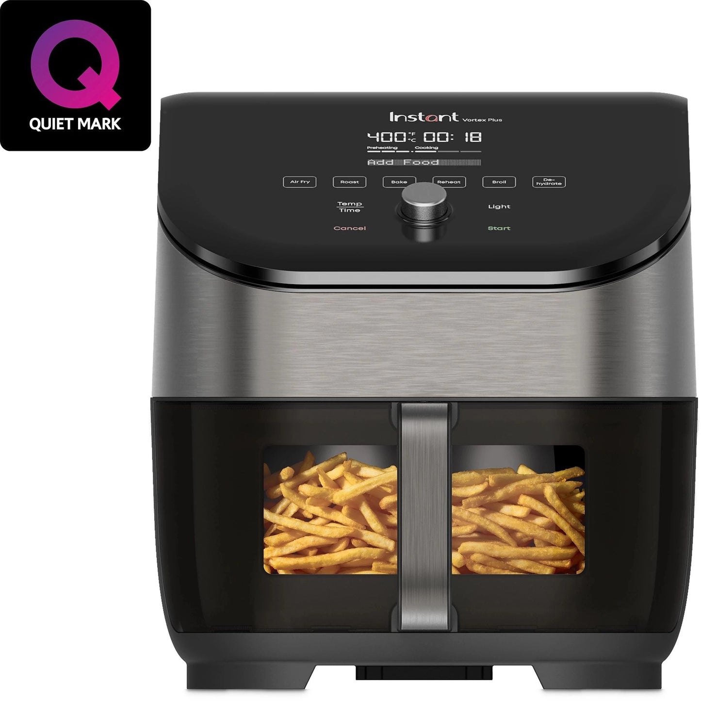 InstantPot®Vortex®Plus6QTStainlessSteelAirFryerwithClearCookandOdorErase